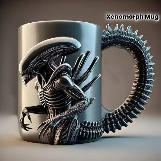 Mug Alien Xenomorph 👽 – Tasse 3D inox & résine futuriste