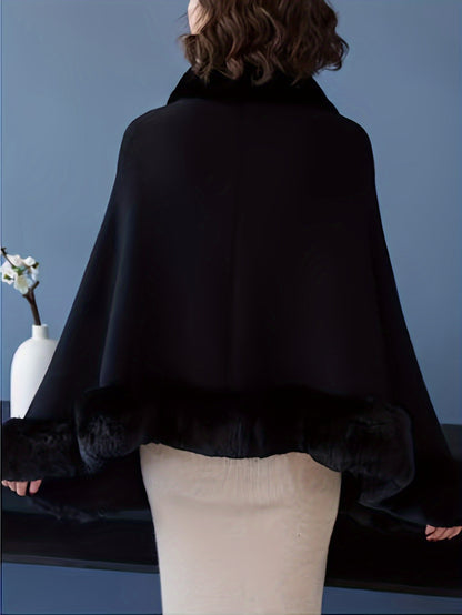 Cape  élégante femme – Fausse fourrure chic & sans manches
