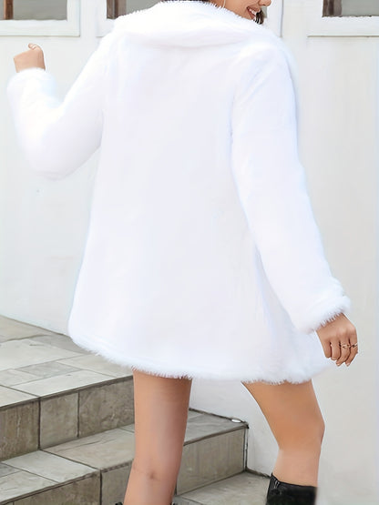 Manteau femme fausse fourrure – Élégant & chaud hiver