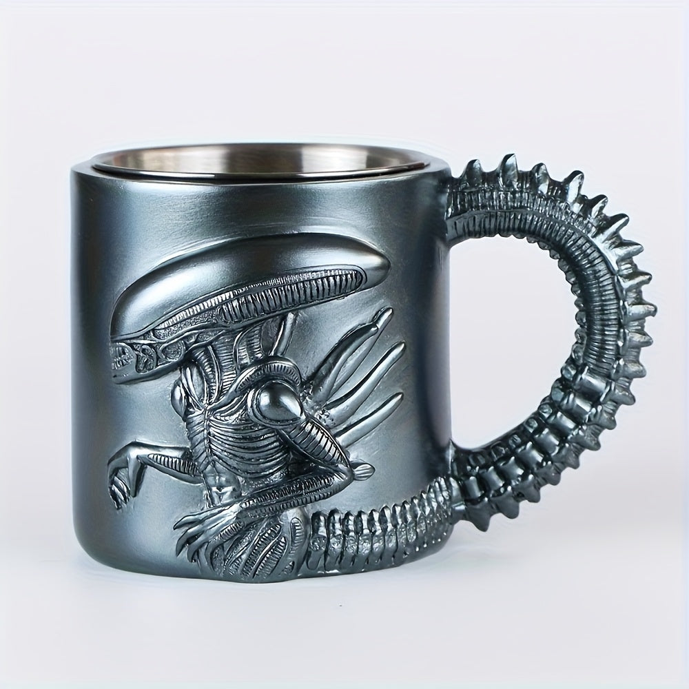Mug Alien Xenomorph 👽 – Tasse 3D inox & résine futuriste