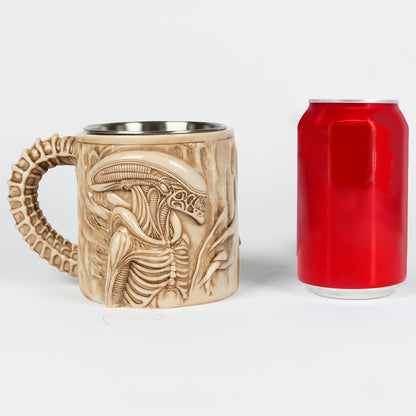 Mug Alien Xenomorph 3D 🛸 – Tasse inox unique pour fans Sci-Fi GTIJARA