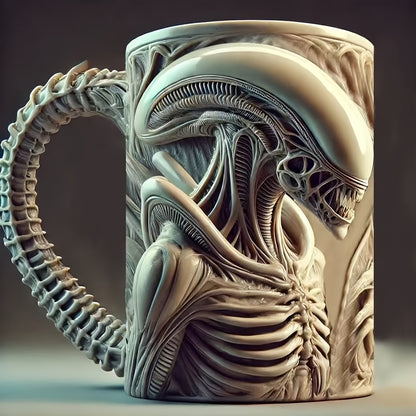 Mug Alien Xenomorph 👽 – Tasse 3D inox & résine futuriste