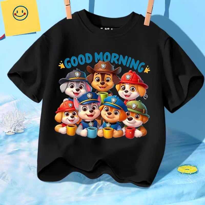 T-shirt Enfant Paw Patrol  – Manches Courtes Coton Été