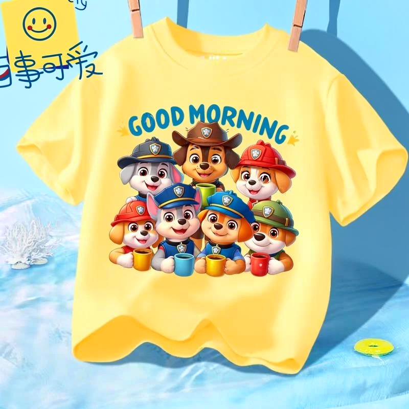 T-shirt Enfant Paw Patrol  – Manches Courtes Coton Été