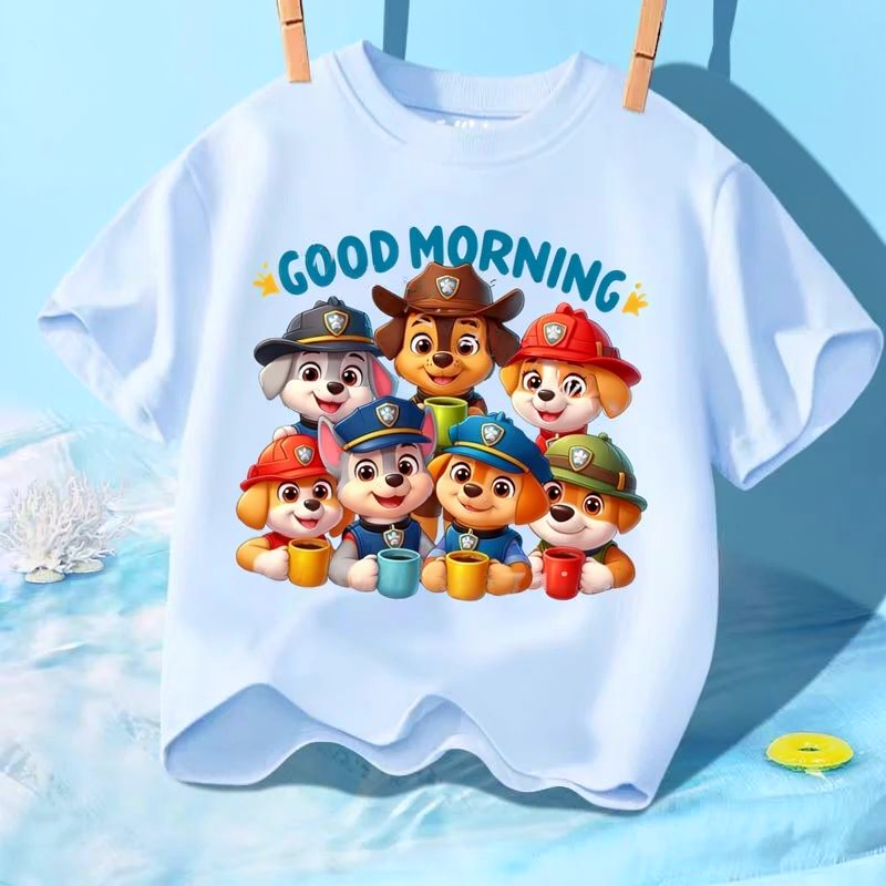 T-shirt Enfant Paw Patrol  – Manches Courtes Coton Été