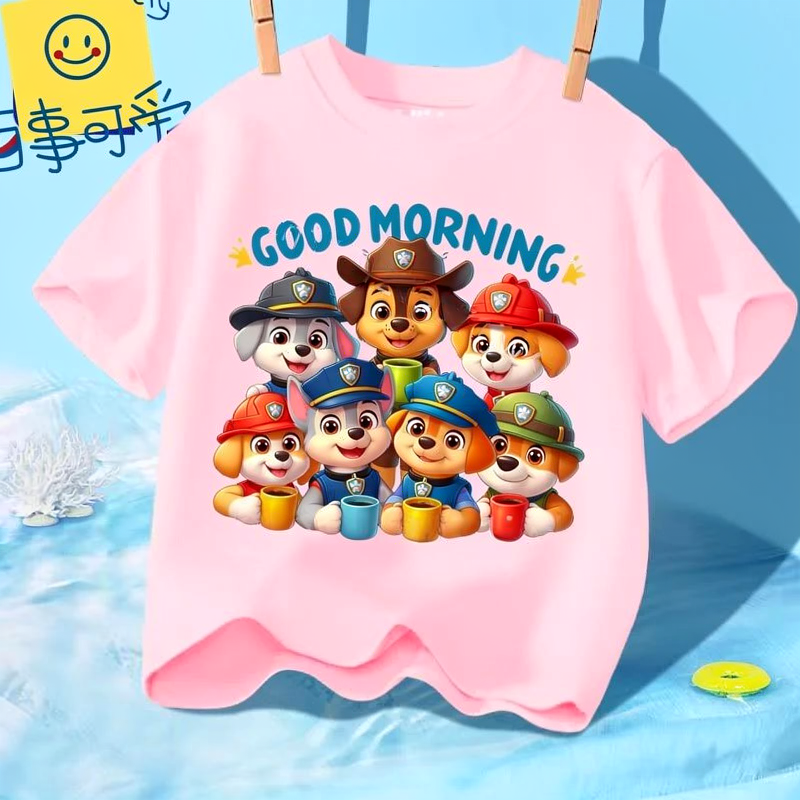 T-shirt Enfant Paw Patrol  – Manches Courtes Coton Été