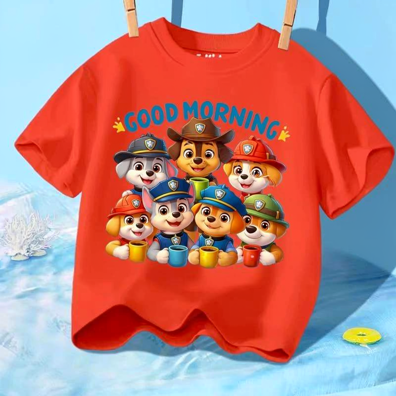 T-shirt Enfant Paw Patrol  – Manches Courtes Coton Été