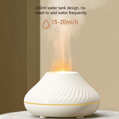 Diffuseur d'arôme volcanique, lampe d'huile essentielle, humidificateur d'air Portable USB avec flamme de couleur, veilleuse, 130ml