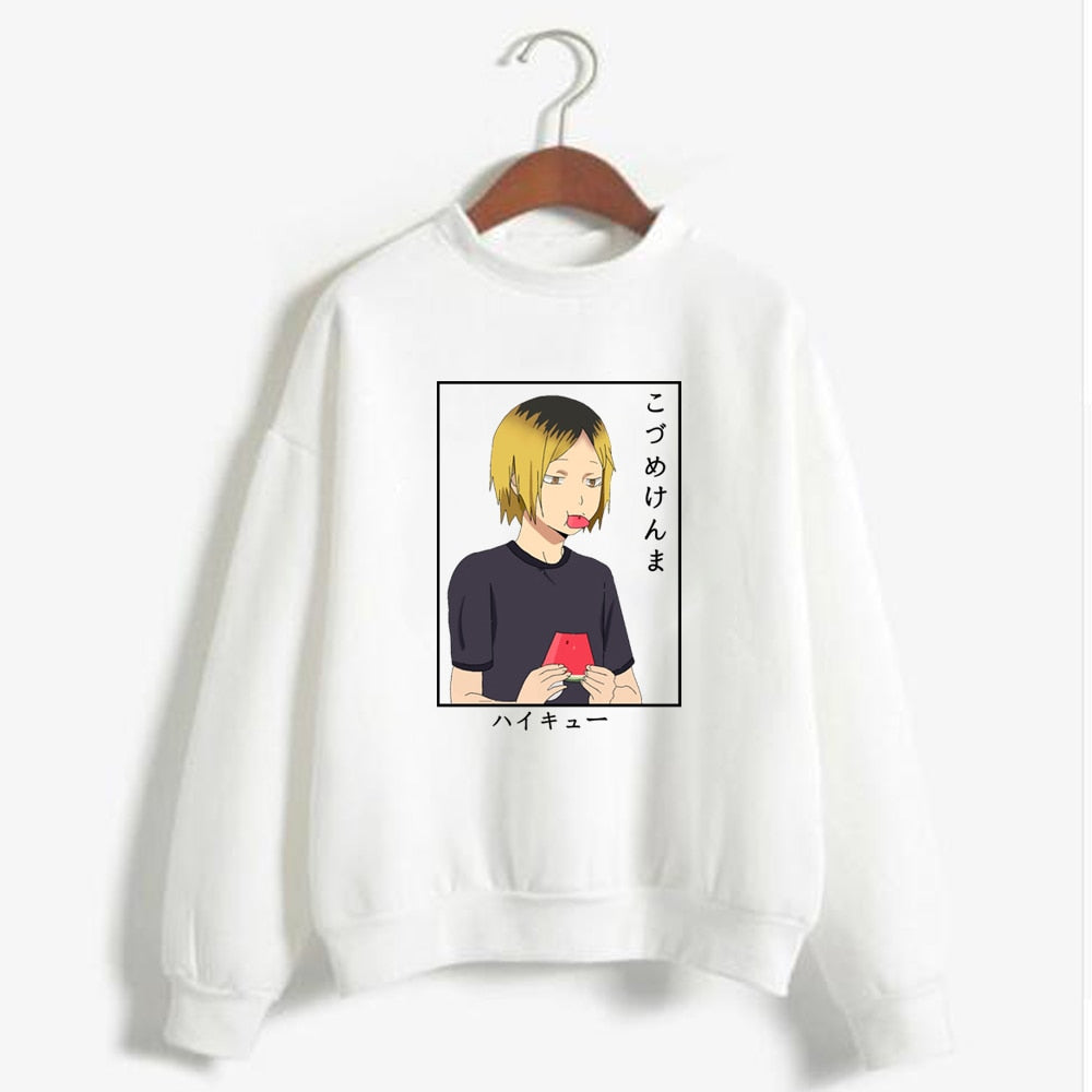 Kawaii Haikyuu Hoodies Hommes Femmes Sweat-shirt à manches longues Kenma Kozume Anime Manga Hoodies Tops Vêtements