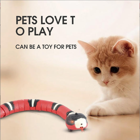 Serpent Jouet interactif automatique pour chats, à détection intelligente, chargement USB