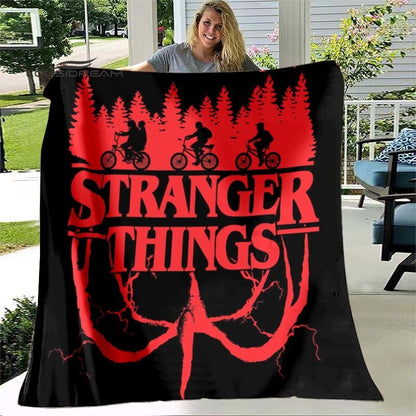 Couverture Stranger Things en  Flanelle Duveteux Polaire Couverture Enfants et Adulte ,Canapé Voyage Camping