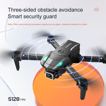 Mini Drone S128 avec caméra HD double 4K, triple face pour éviter les obstacles, pression de l'air, hauteur fixe