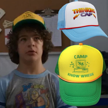 Stranger Things 3 Dustin Casquette New Retro Mesh Trucker Cosplay Camp Know Where gorra graciosa ajustable pour enfants et adultes