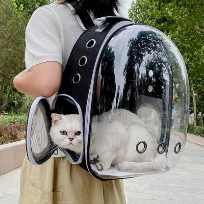 Sac à dos transparent pour animaux de compagnie, sac à dos respirant pour animal de compagnie, sac à capsule spatiale portable, sac de transport pour chiot et chat