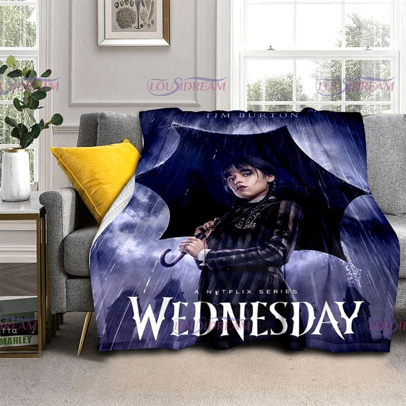 Jolie Couverture Wednesday Girl Couverture Chaude et douce en flanelle