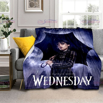 Jolie Couverture Wednesday Girl Couverture Chaude et douce en flanelle